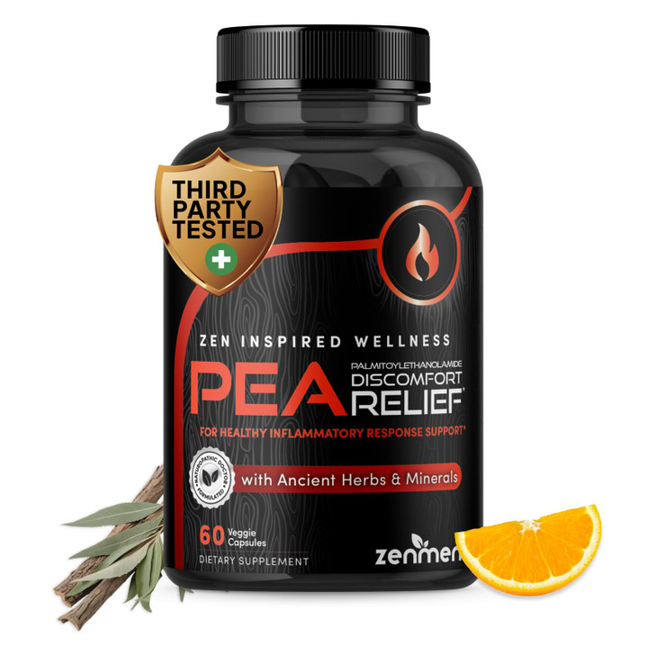 Palmitoylethanolamide (Pea) 600mg - Third Party Tested - with Luteolin, White Willow Bark, Magnesium - Supports Healthy Immune & Nervous Systems, Joi