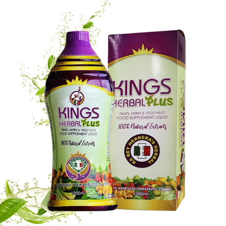Kings Herbal Plus Food Supplement 1000ml, Fruits, Herbs & Vegetable Fusion (1 Bottle)