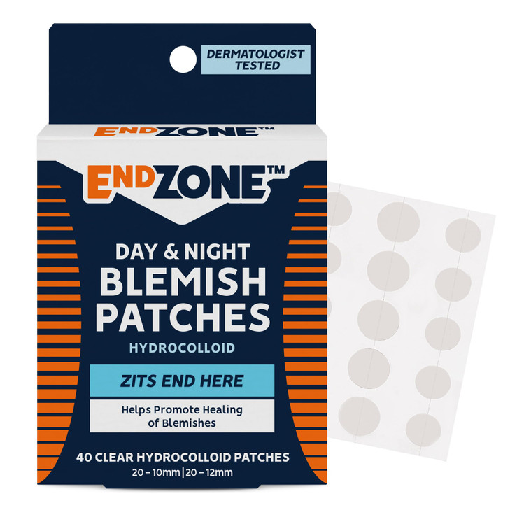 EndZone Day/Night Spot Patches, Fast Acting Hydrocolloid Patches for Acne and Zits. Latex Free, Phthalate Free, and Vegan Friendly Patches (40 count)