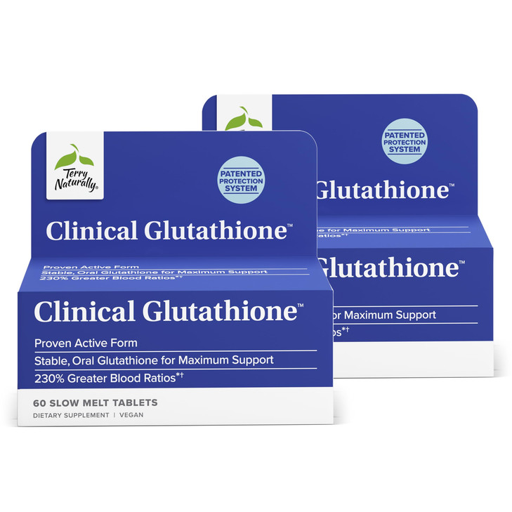 Terry Naturally Clinical Glutathione - Antioxidant Supplement for High Absorption - Dietary Supplement with L-Glutathione - Vegan Supplement to Suppo