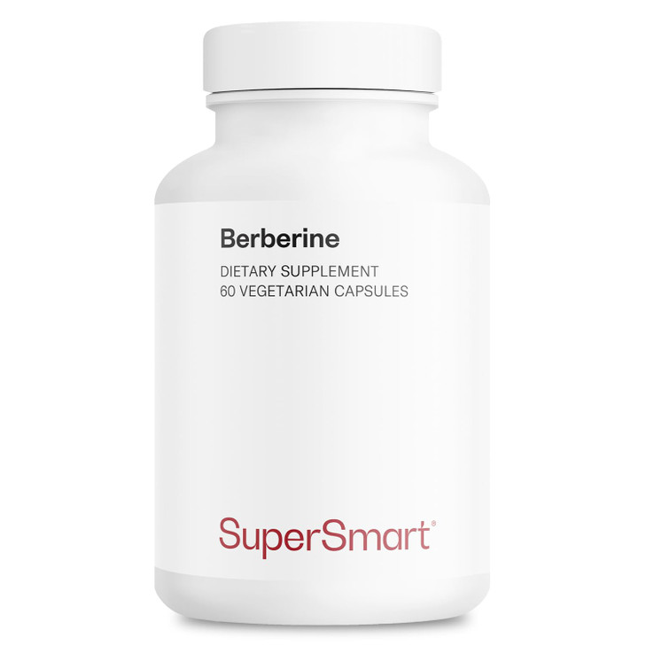 Supersmart - Berberine HCl Supplement 1000mg per Day (Min. 97% Purity) - Potent Berberis Vulgaris Extract from Barberry | Non-GMO & Gluten Free - 60