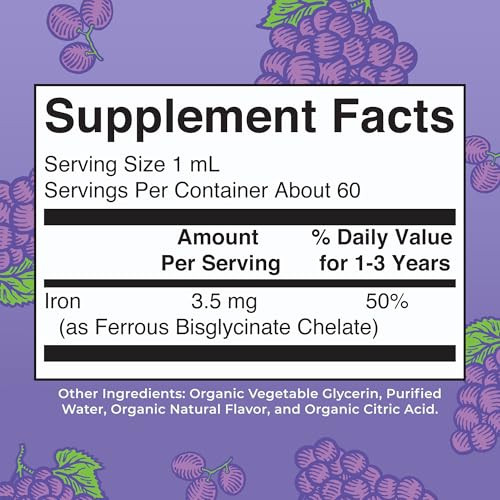 MaryRuth's Iron Supplement for Toddlers | Liquid Iron Supplement for Children Ages 1-3 | Iron Supplement for Iron Deficiency | Ferrochel | Sugar Free