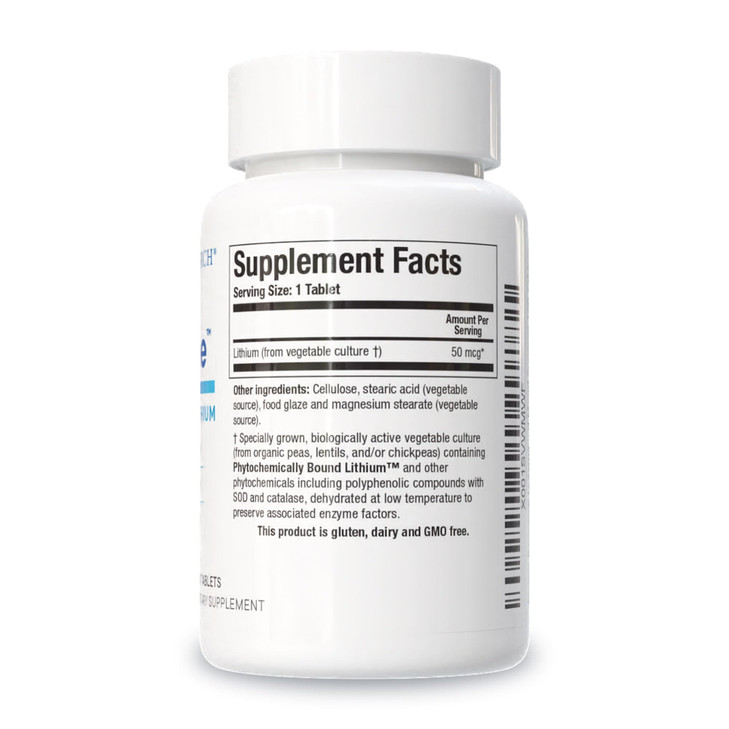 Biotics Research Li Zyme 50 micrograms, Lithium as a Whole Food, phytochemically Bound Lithium, Highly bioavailable, Supports Brain Function, Memory