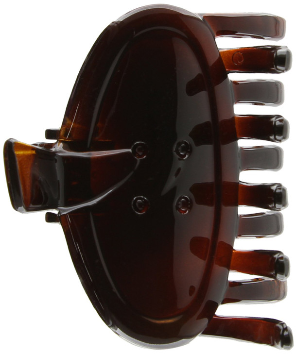 Caravan Oval Sewing Button With A Patent Covered Spring Hair Claw Tortoise Shell