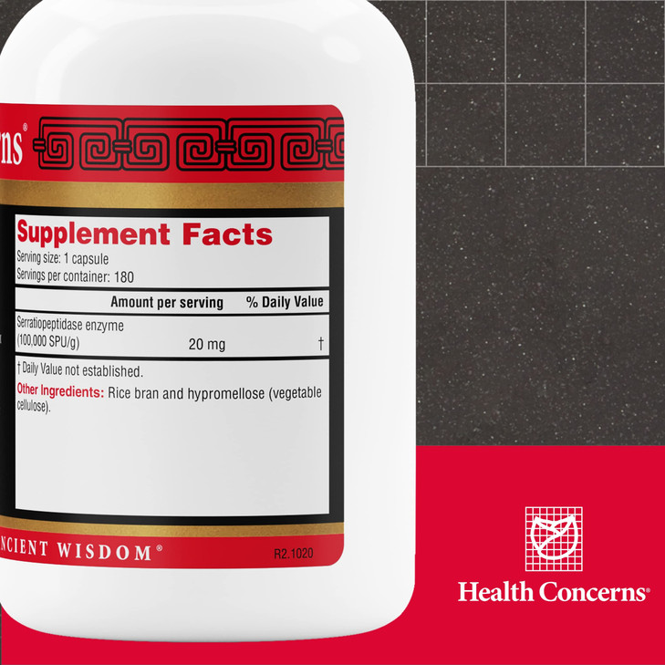 Health Concerns Serramend  Immune Defense Support Supplement  Serrapeptase Proteolytic Enzyme  Blood Circulation  Chinese Herbal Supplement for M