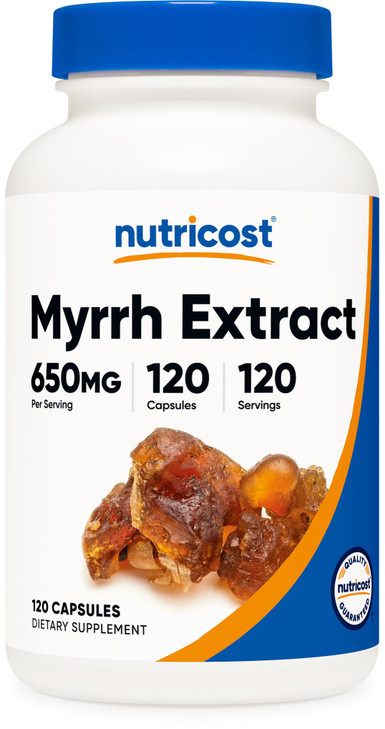 Nutricost Myrrh Extract 650mg (4:1) Per Serving, 120 Capsules for 120 Servings - Vegetarian, GMO Free and Gluten Free