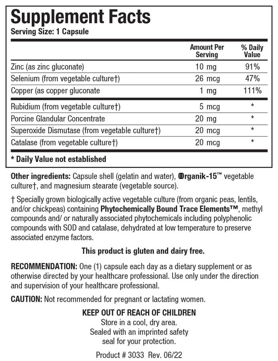 Biotics Research GTA-Forte®  Endocrine Glands Support, Promotes Optimal Hormonal Balance, Contains Porcine Glandular, Phytochemically Bound Trace El