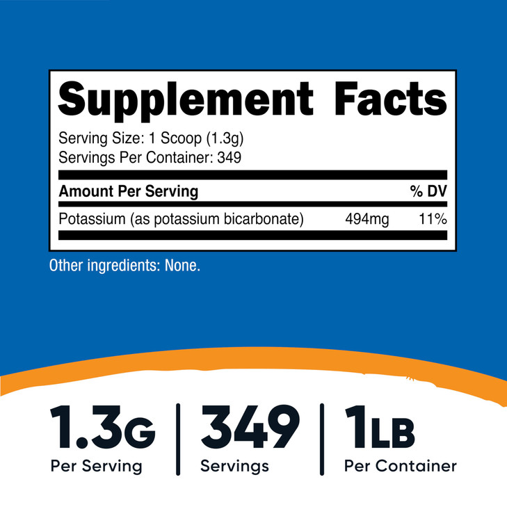 Nutricost Potassium Bicarbonate Powder 1 LB - Gluten Free, Non-GMO