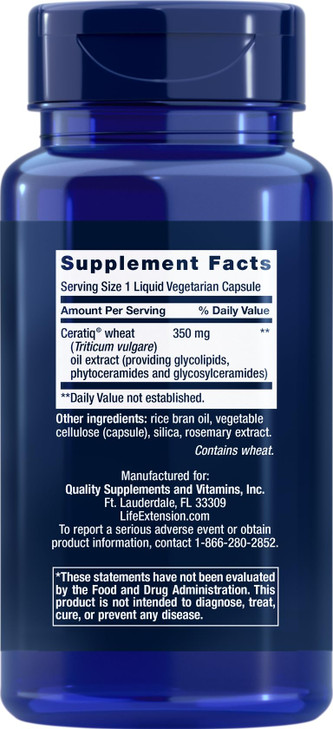 Life Extension Skin Restoring Ceramides, 50 Liquid Veg Caps (Pack of 2) - Non-GMO, Vegetarian Phytoceramide Supplement