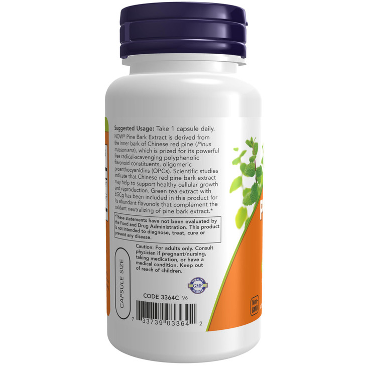NOW Foods Pine Bark Extract 240 mg, 90 Vegetable Capsule (2 Pack)