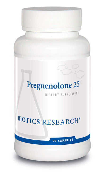 Biotics Research Pregnenolone 25-25 mg Pregnenolone Support, Memory & Hormone Balance, Hormone Precursor or Parent Hormone. 90 Capsules