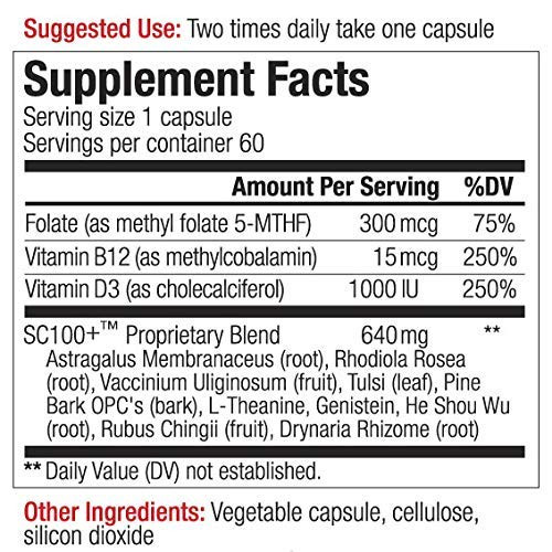 Stem Cell 100+: Multi-Pathway Anti-Aging & Rejuvenation Supplement Supports Stem Cells, Telomeres, Longevity Genes, Vascular Circulation, Neural Func