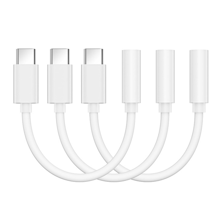 [MFi Certified] USB C to 3.5mm Headphone Jack Adapter for iPhone 16 15,3Pack Headphone Adapter for iPhone 16 Aux Audio Dongle Compatible with iPhone