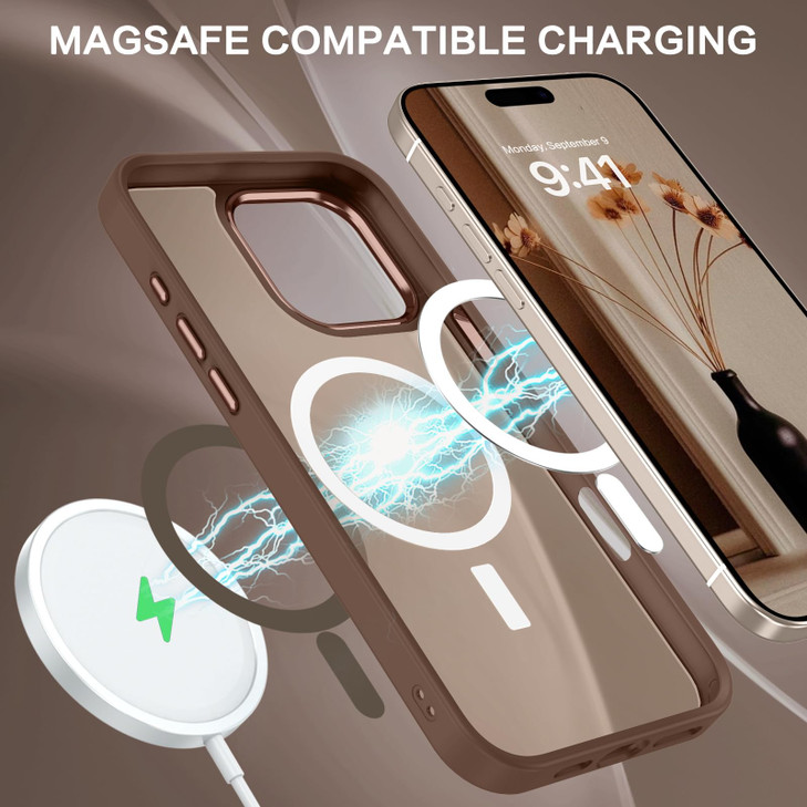 BENTOBEN for iPhone 16 Pro Case,iPhone 16 Pro Magnetic Phone Case [Compatible with MagSafe] Translucent Matte Slim Anti-Scratch Shockproof Women Men