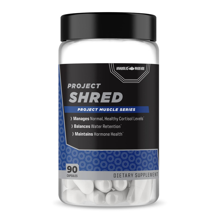 Anabolic Warfare Project Shred, Manage Normal Healthy Cortisol Levels & Water Retention, Body Recomposition Formula, Made with Botanicals*