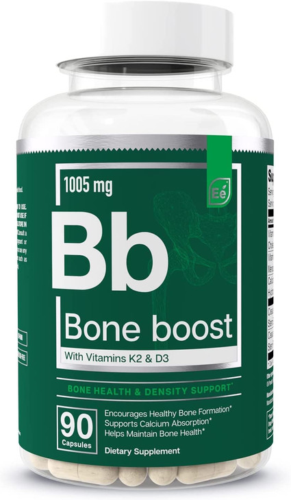 Essential Elements Bone Boost Bone Health Supplement - Bone Support and Calcium Supplement with Vitamin D 3, K2, Cissus Quadrangularis for Bone Stren