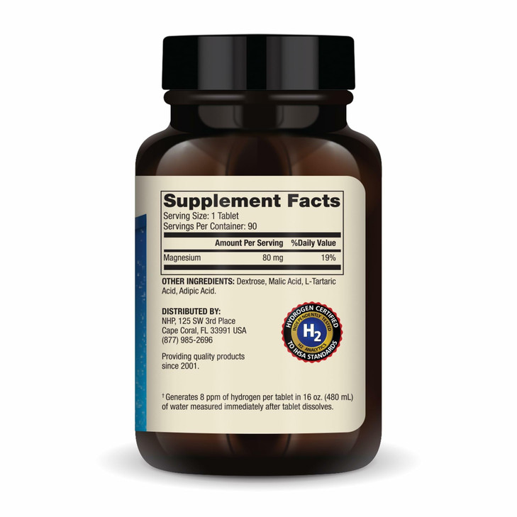 Dr. Mercola H2 Molecular Hydrogen - Supports Healthy Aging, Cellular Energy & Brain Health - with Elemental Magnesium - GMO-Free, Gluten-Free & Soy-F