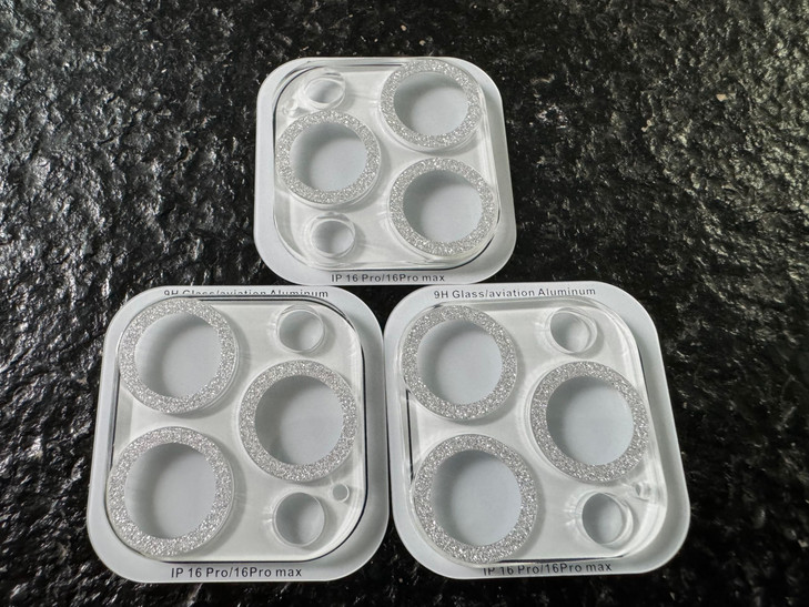 Dengduoduo 3 Pack Camera Lens Protector for iPhone 16 Pro 6.3 inch and 16 Pro Max 6.9 inch, Tempered Glass, Ultra HD, 9H Hardness, Anti-Scratch, Case