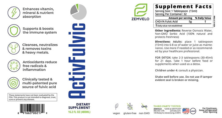 ActivFulvic - Fulvic Acid Liquid Supplement | 32-Day Supply | Digestive Health Support | Enhanced Nutrient Absorption | Natural Detox