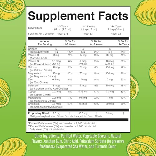 MaryRuth Organics Extra Strength Nighttime Liquid Multimineral | Sugar Free | Calm Magnesium Citrate | NO Melatonin | Calcium Magnesium Zinc | Muscle