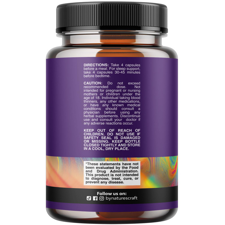 High Absorption Magnesium Glycinate Capsules - 500mg Magnesium Glycinate Per Serving for Calming Sleep Plus Muscle Bone & Nerve Support - Chelated 50