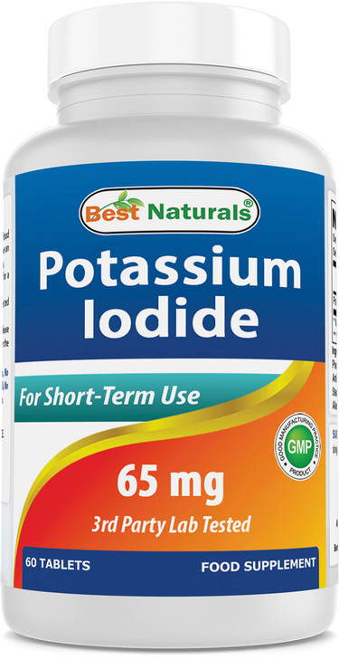 Best Naturals Potassium Iodide 65 mg - Dietary Supplement, 60 Tablets (60 Count (Pack of 1)) (1)