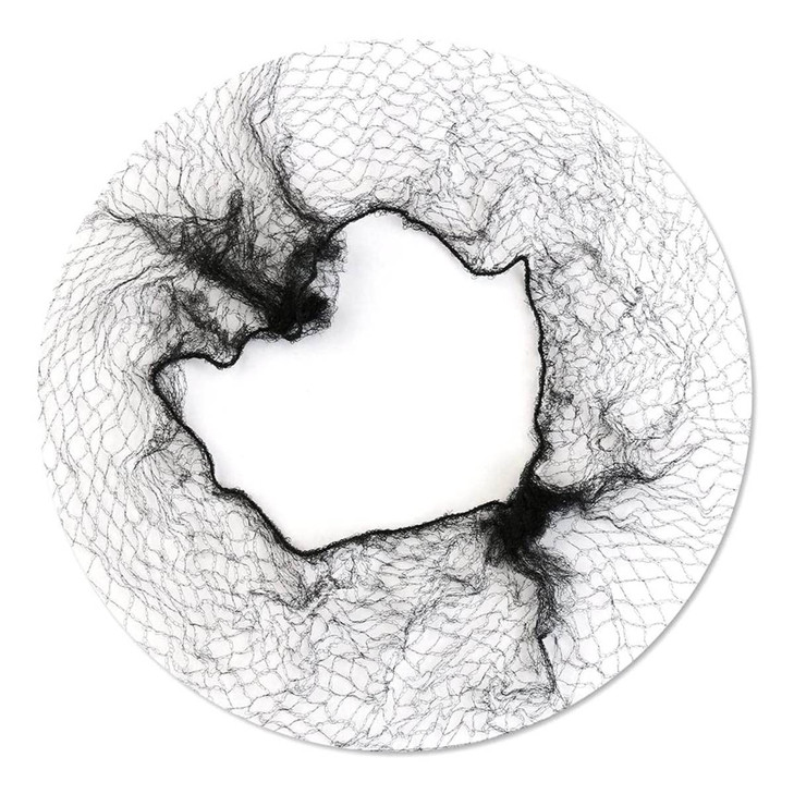 Pack of 20 Black Invisible Hair Nets Elastic Edge Mesh 50cm Reusable Bun Hair Nets (black)