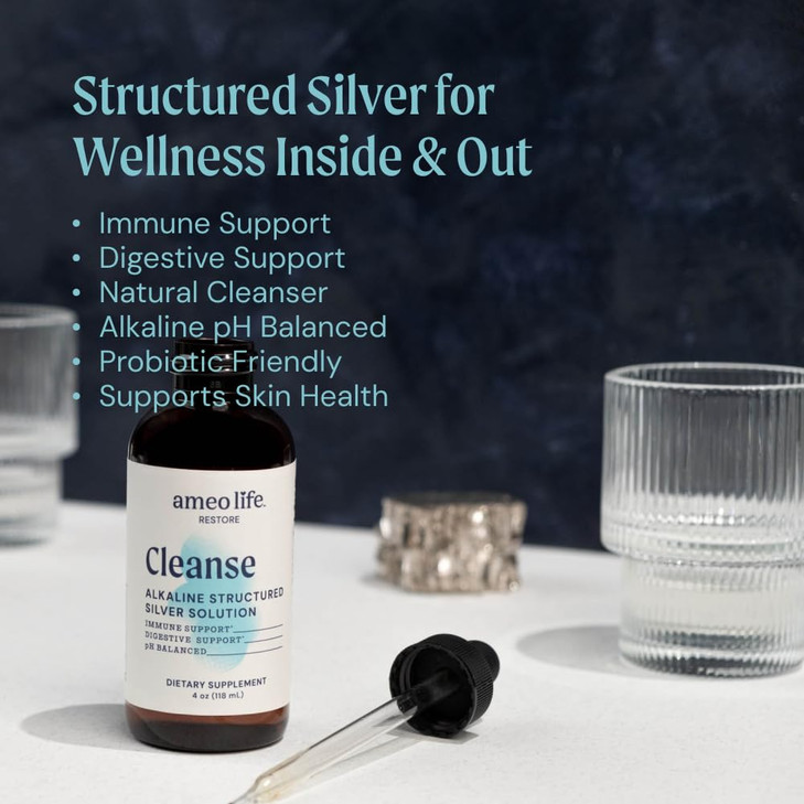 Colloidal Silver Liquid - Structured Silver Water with 30ppm Colloidal Silver pH Balanced for Daily Immune and Gut Support (4 oz (Pack of 1))
