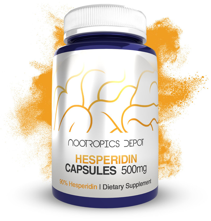 Nootropics Depot Hesperidin Capsules | 500mg | 180 Count | 90% Citrus Extract | Supports Metabolic Function + Cardiovascular Health