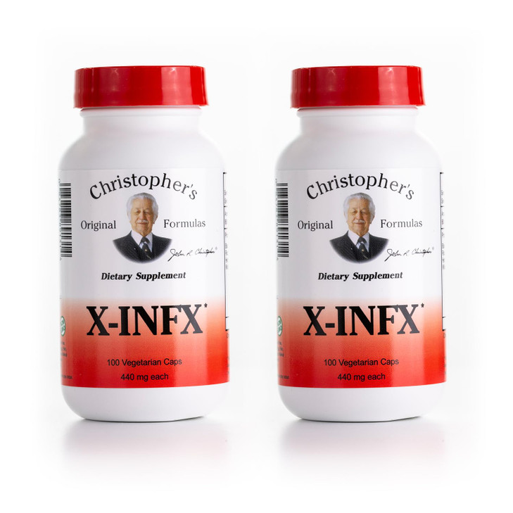Christopher's Original Formulas X-INFX Formula, Natural Immune Support, 2 Pack, 100 Caps Each