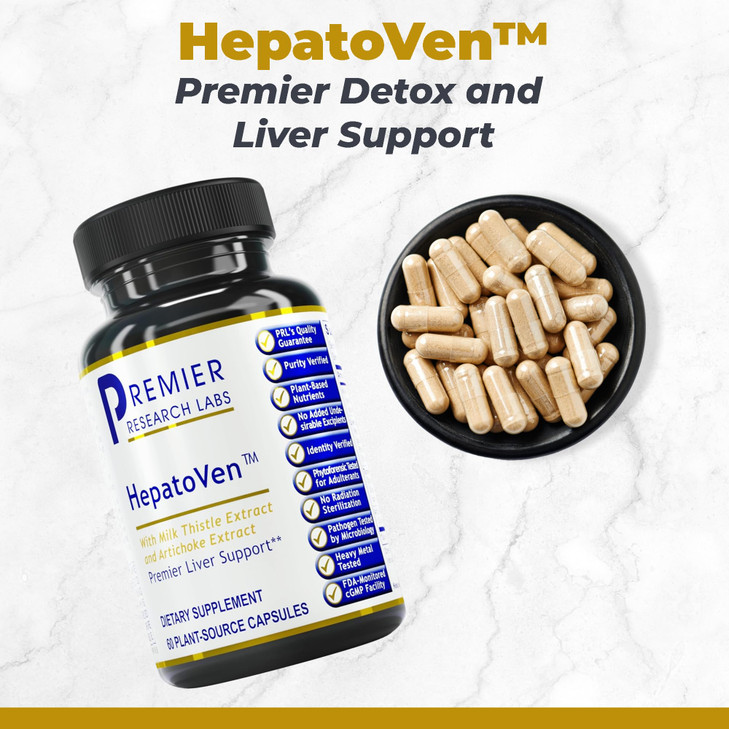 Premier Research Labs HepatoVen - Milk Thistle Liver Support, Liver Cleanse & Maintain, Liver Pills, Liver Vitamins for Women & Men with Artichoke Ex