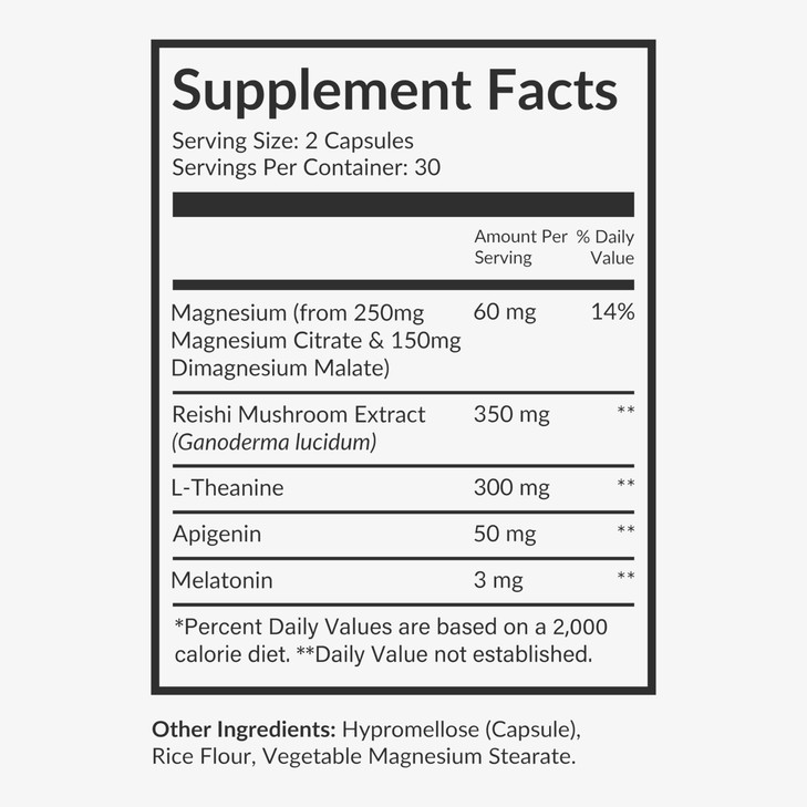 Beam Dream Sleep Capsules, L-Theanine, Apigenin, Reishi and Magnesium, Third Party Tested Natural Sleep Aid & Sleep Supplement for Deep Sleep, Relaxa