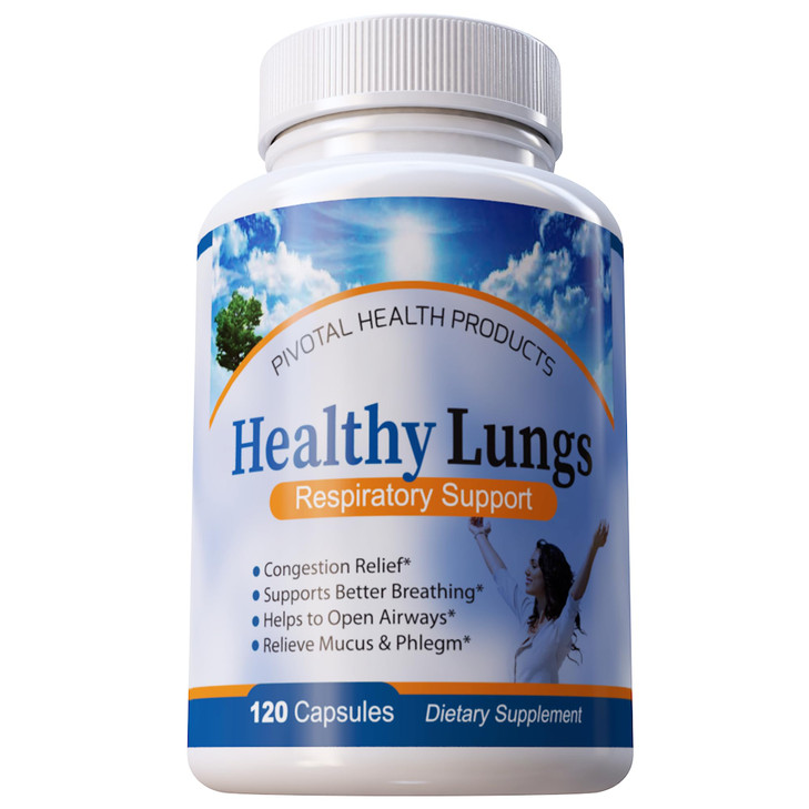 Healthy Lungs 120 Capsules - Improve Lung Function, Breathe Better, Stop Mucus, Phlegm and Allergies Quickly. Get Relief Fast with Healthy Lungs an A