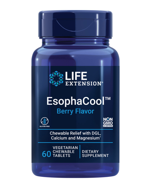 Life Extension EsophaCool - Gut Health Supplements with Calcium, Magnesium & DGL Licorice Root Extract for Healthy Digestion Stomach Relief & PH Bala