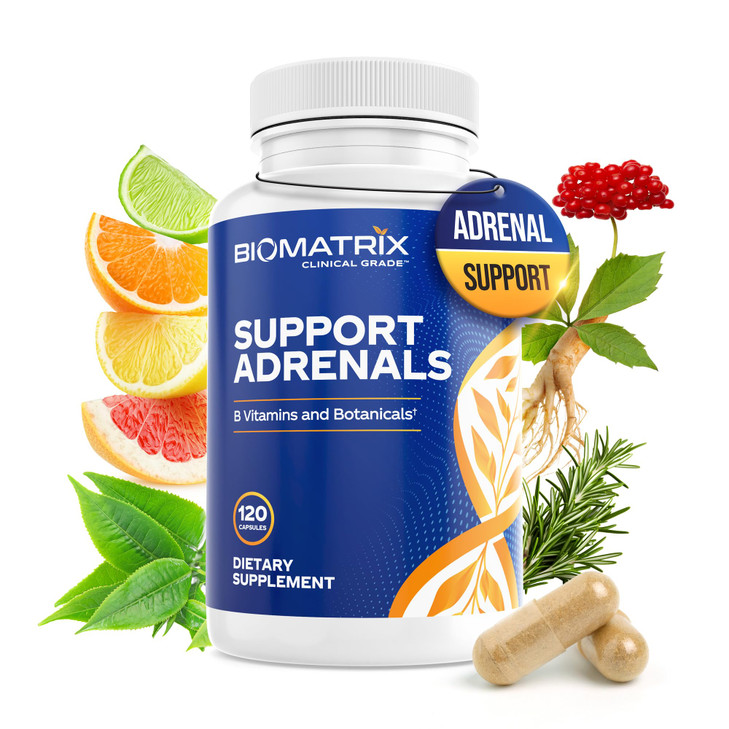 Adrenal Fatigue Supplement, Cortisol Manager, 5-MTHF, B Vitamins, Vitamin C, Adaptogens, Bioflavonoids, DHEA, Inositol, 30-60 Day Supply | 120 Veggie