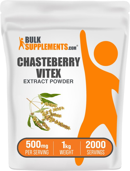 BulkSupplements.com Chasteberry Extract Powder - Chasteberry Sourced from Vitex Berry, Herbal Supplement - Vegan & Gluten Free, 500mg per Serving, 1k