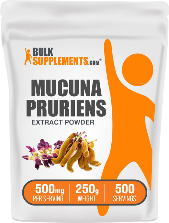 BulkSupplements.com Mucuna Pruriens Extract Powder - Mucuna Pruriens Supplements, Herbal Supplement - Vegan & Gluten Free, 500mg per Serving, 250g (8