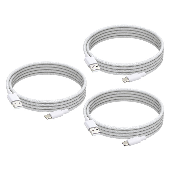 weishan 3-Pack USB C Charging Cable Compatible with iPhone 17 Pro Max 17 Air 16E 15 Plus, Nylon Braided Fast Charging Cords, 3ft