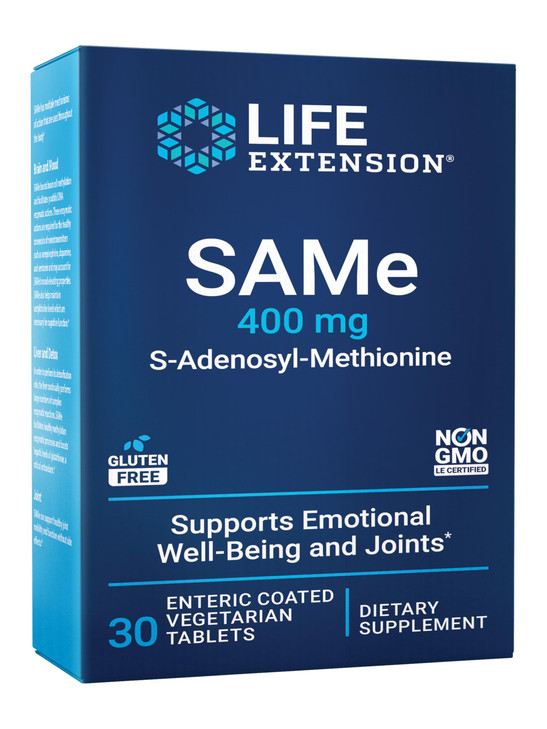 Life Extension Same, Mood, Joint & Liver Support, Gluten-Free, Non-GMO, Vegetarian, 30 Tablets