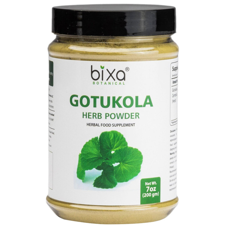 bixa BOTANICAL Gotu Kola Powder (Centella Asiatica) | Ayurvedic Natural Herbal Supplement | Pure Authentic Premium Quality | Improve Overall Health |