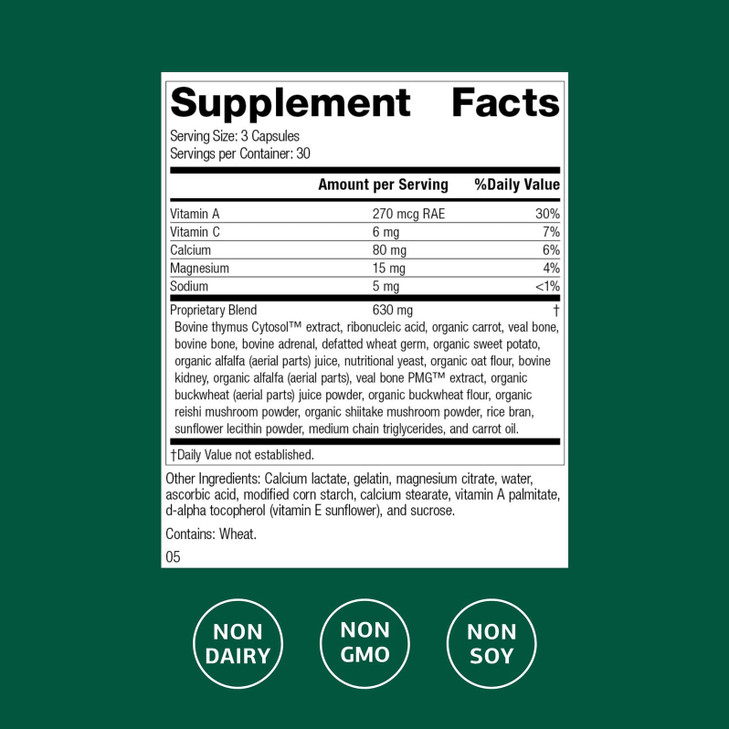 Standard Process Inc. Congaplex, Thymus Gland Support Supplement, Support Immune Health with Calcium Lactate, Magnesium, Vitamin C & Vitamin A, Immun