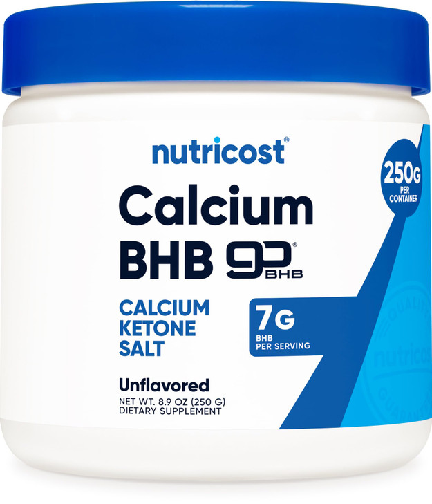 Nutricost Calcium BHB (250g) Unflavored - Calcium Ketone Salt - Non-GMO Gluten-Free