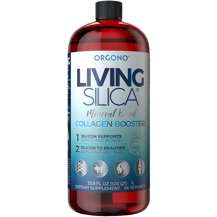 Orgono Living Silica Collagen Booster | Vegan Mineral-Based Silica Supplement | Supports Healthy Collagen & Elastin Production for Joint & Bone Suppo