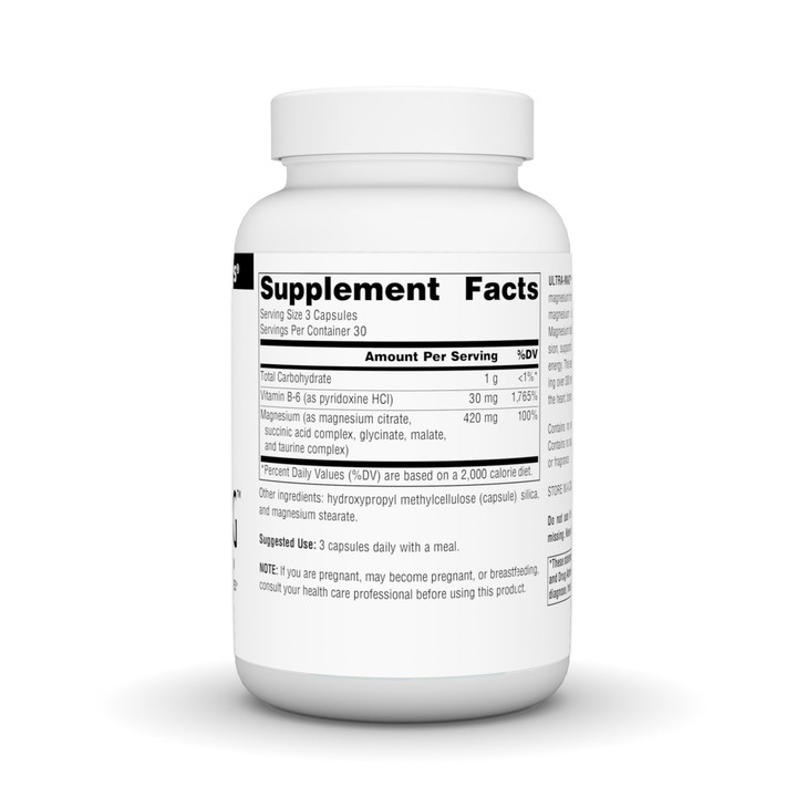 Source Naturals Ultra-Mag, Vegan Dietary Supplement, 5-in1 Bioavailable Magnesium, Relaxes Muscles & Calms Nerves*, Vegan Capsules (90)