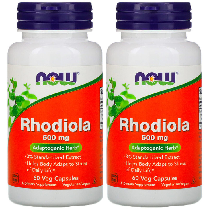 Now Foods Now Foods, (2 Pack) Rhodiola, 500 mg, 60 Veg Capsules