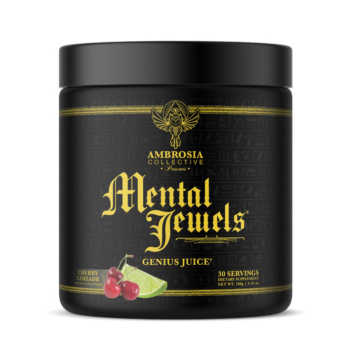 Ambrosia Mental Jewels Powder - Cognitive Enhancer | Increase Memory, Communication Skills, Concentration & Focus | Decrease Reaction Time | Alpha GP