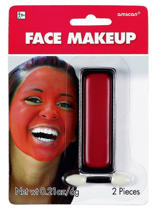 Amscan Red Face Makeup - 0.21 oz (Pack of 1) - Suitable for Parties & Performances