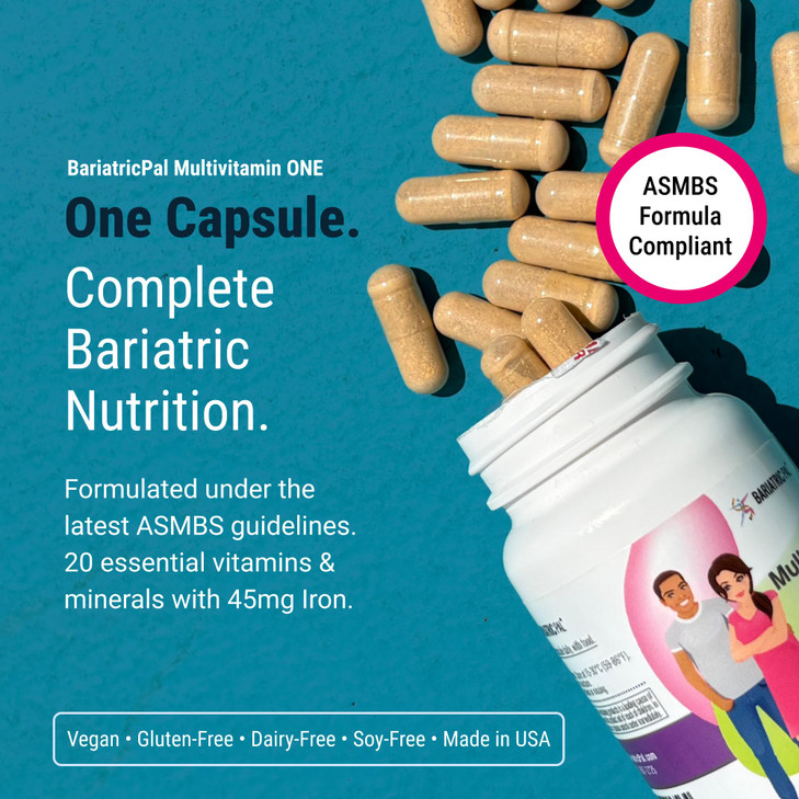 BariatricPal Multivitamin ONE 1 per Day! Bariatric Multivitamin Capsule Iron Free | Easy to Swallow Capsule | Vitamin for Bariatric Surgery Patients
