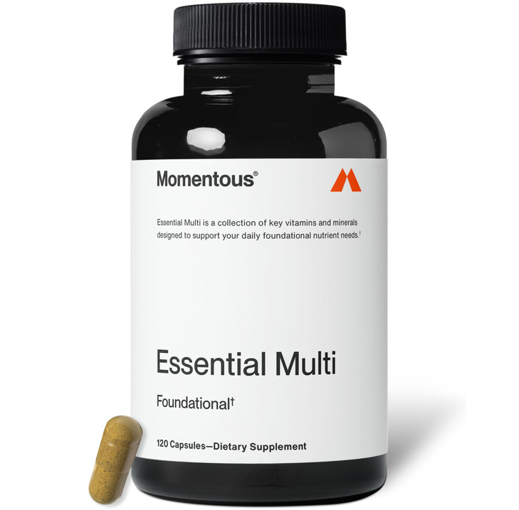 Momentous Essential Multivitamin for Women & Men - Complete Vitamin & Mineral Complex for Athletes & Wellness Enthusiasts - GMO- & Gluten-Free - NSF
