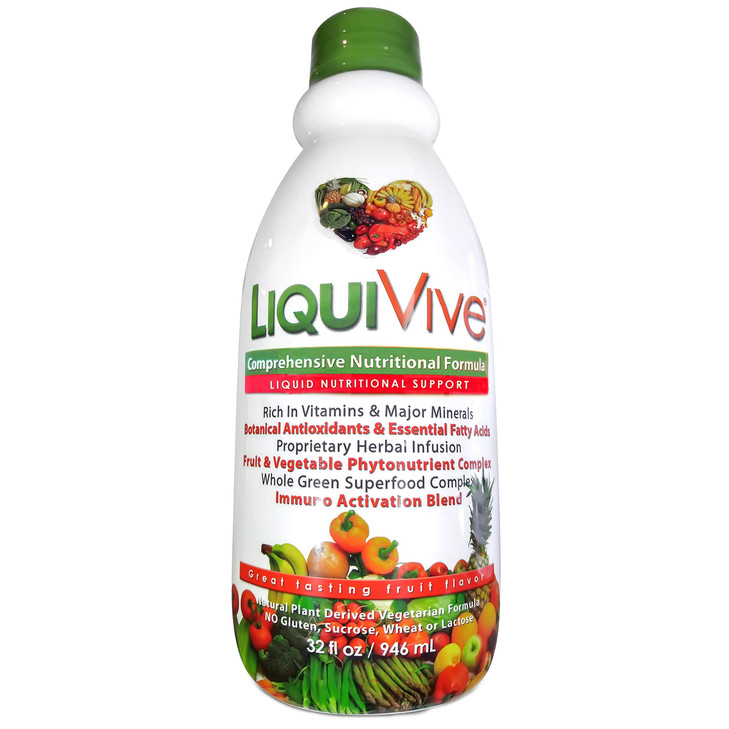 LiquiVive Liquid Vitamins Mega Nutrition | Vegetarian Daily Multivitamin Balance Immune Support Booster Superfood of Nature | Vitamin C D3 A B12 E K